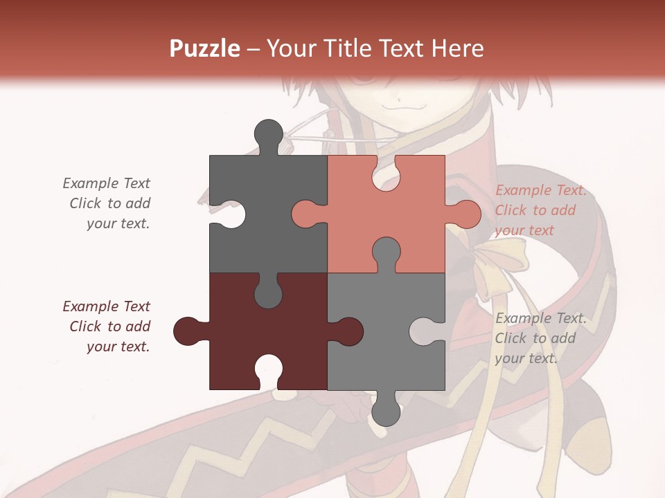 An Anime Character Is Holding A Sword In Her Hand PowerPoint Template