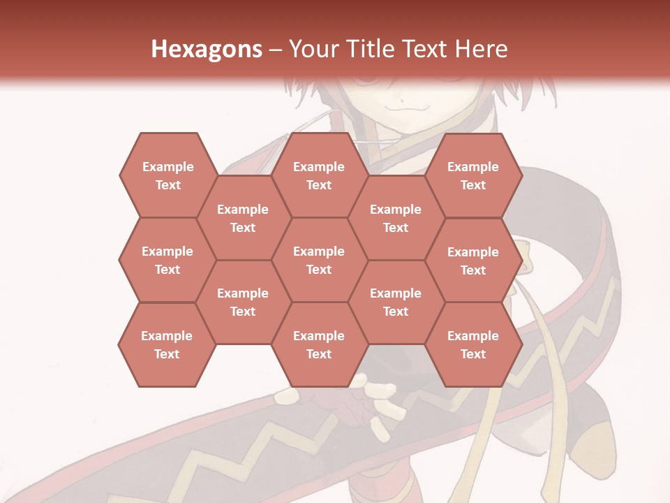 An Anime Character Is Holding A Sword In Her Hand PowerPoint Template