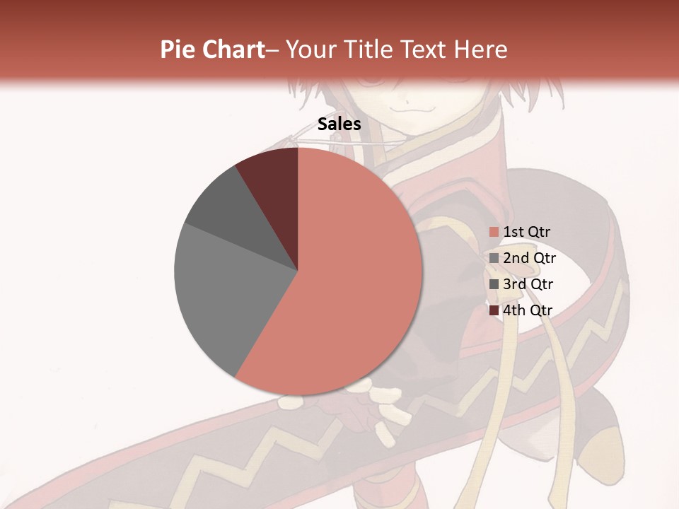 An Anime Character Is Holding A Sword In Her Hand PowerPoint Template