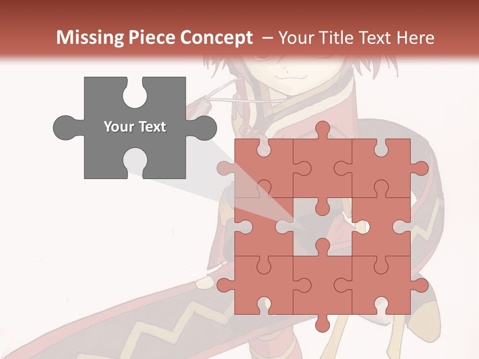 An Anime Character Is Holding A Sword In Her Hand PowerPoint Template