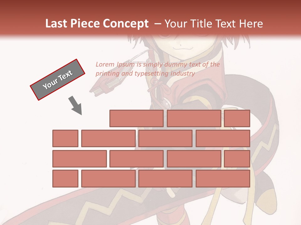 An Anime Character Is Holding A Sword In Her Hand PowerPoint Template