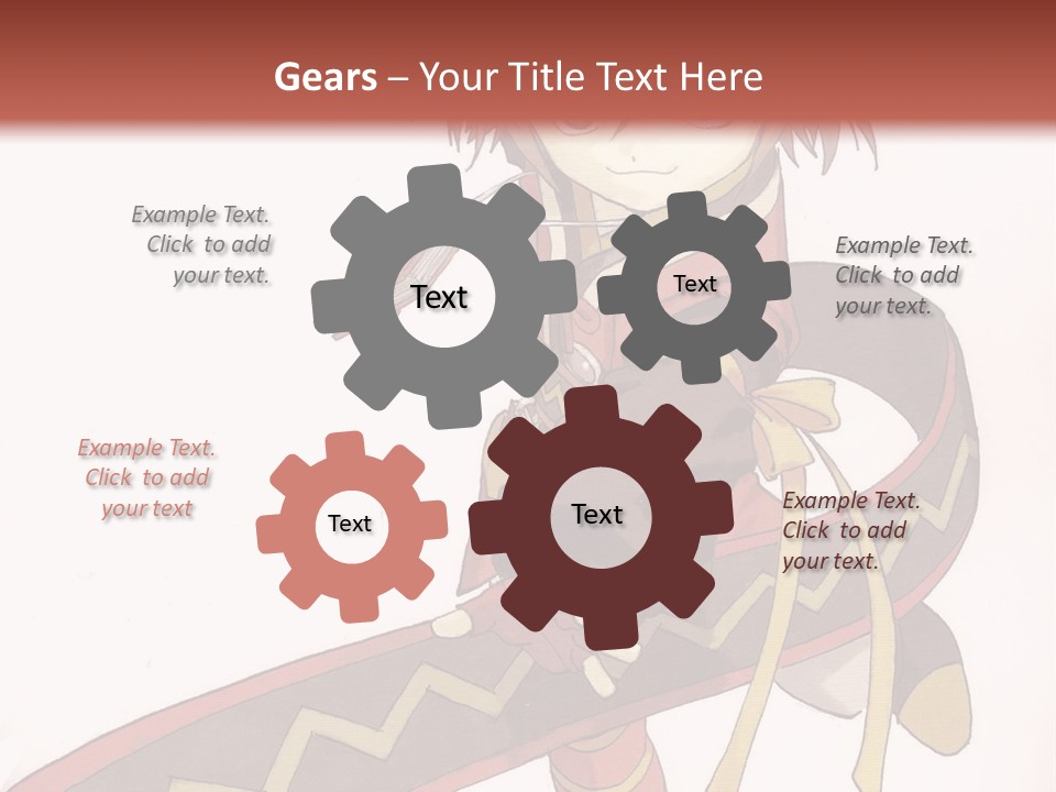 An Anime Character Is Holding A Sword In Her Hand PowerPoint Template