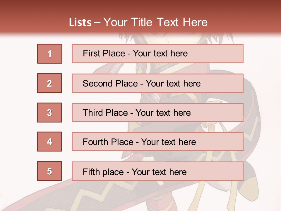 An Anime Character Is Holding A Sword In Her Hand PowerPoint Template