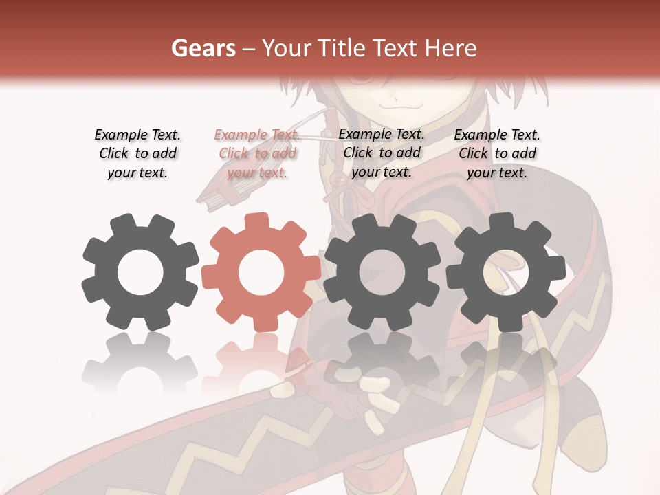 An Anime Character Is Holding A Sword In Her Hand PowerPoint Template