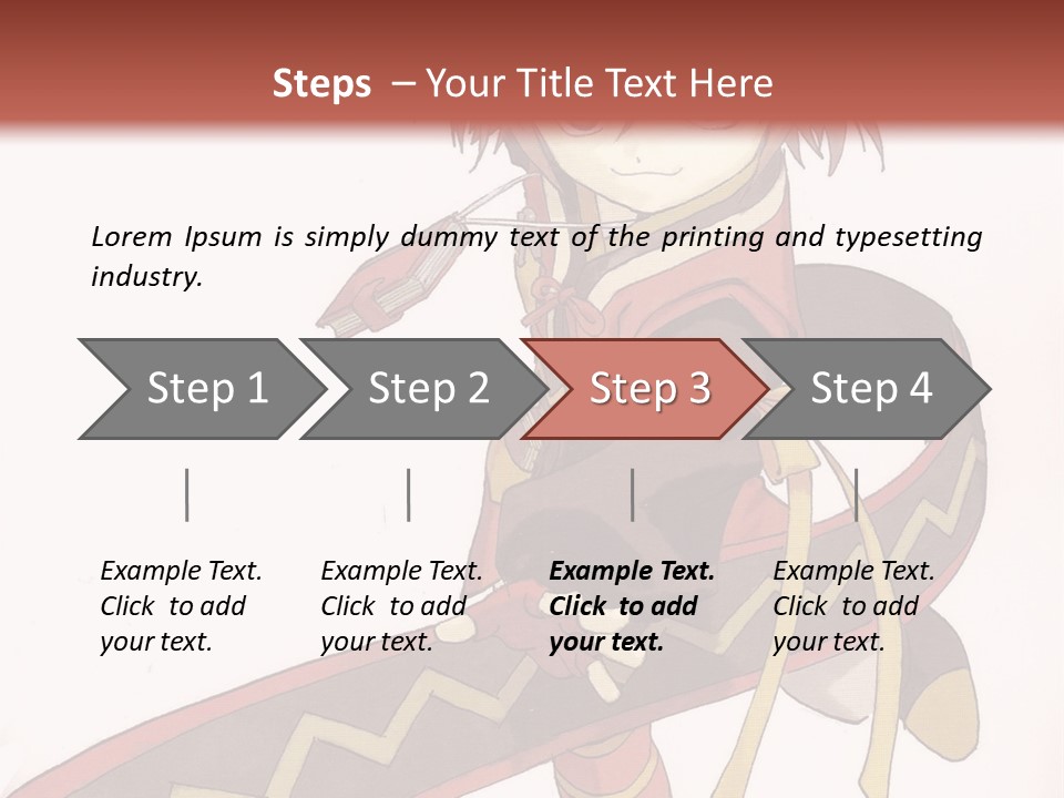 An Anime Character Is Holding A Sword In Her Hand PowerPoint Template