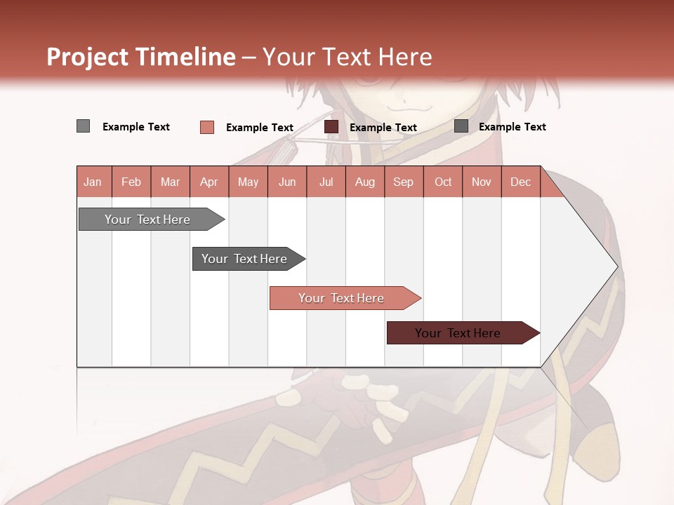 An Anime Character Is Holding A Sword In Her Hand PowerPoint Template