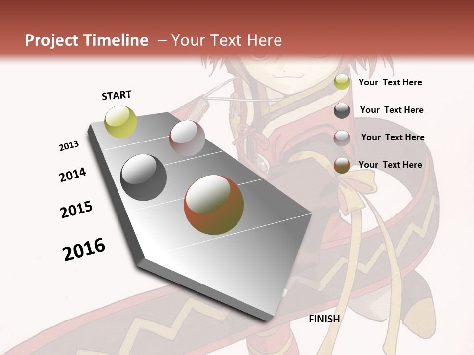 An Anime Character Is Holding A Sword In Her Hand PowerPoint Template