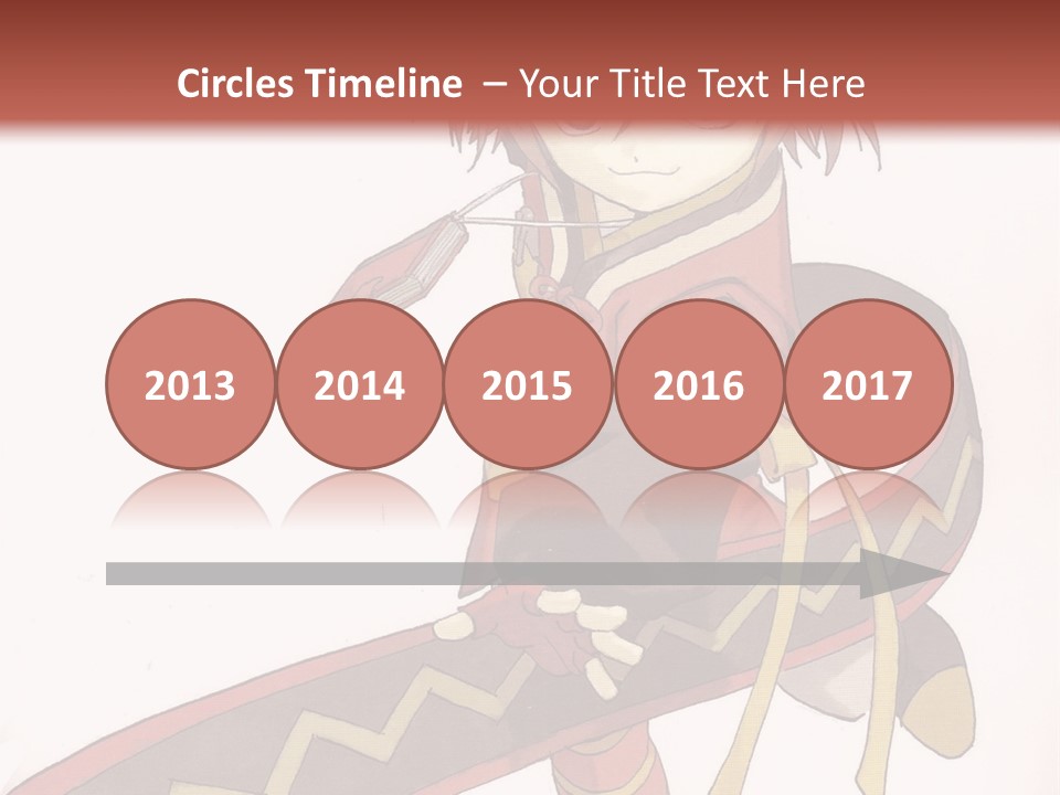 An Anime Character Is Holding A Sword In Her Hand PowerPoint Template