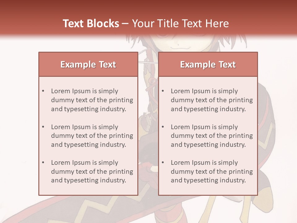 An Anime Character Is Holding A Sword In Her Hand PowerPoint Template