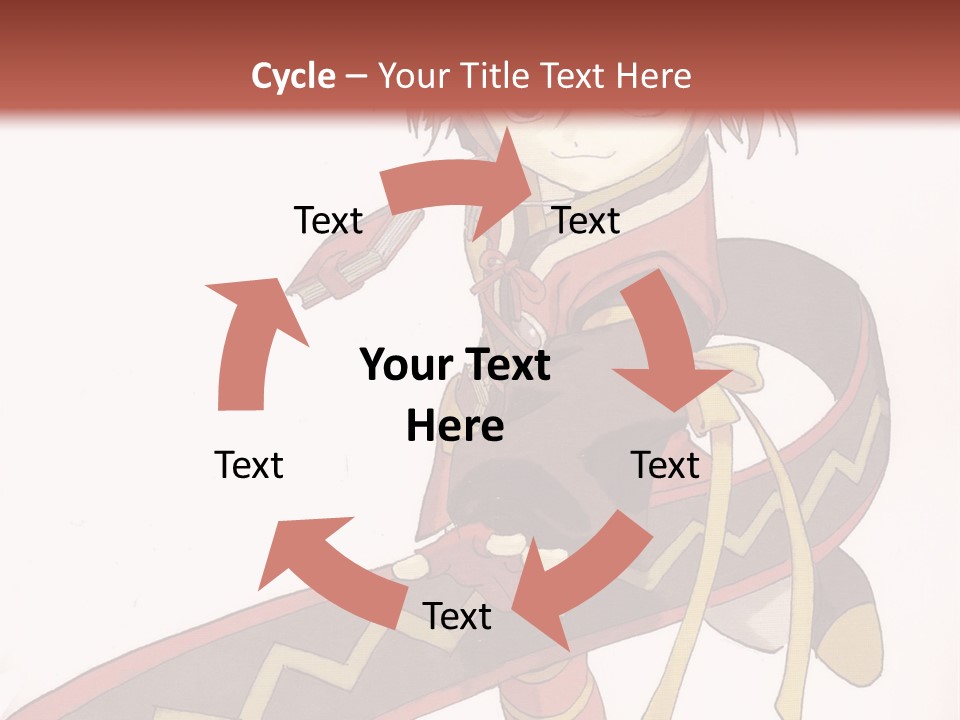 An Anime Character Is Holding A Sword In Her Hand PowerPoint Template