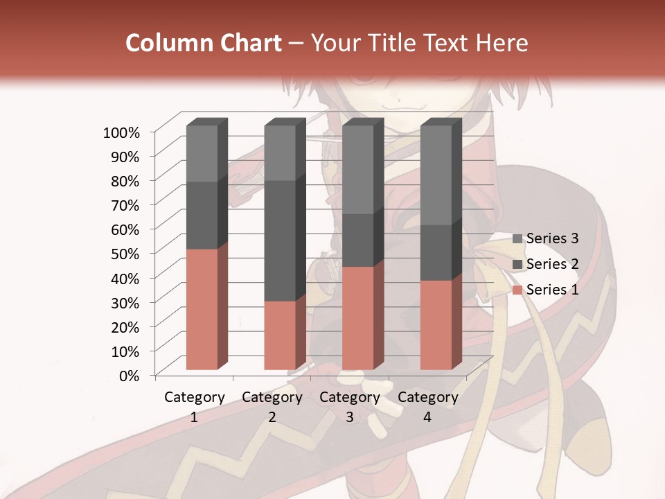 An Anime Character Is Holding A Sword In Her Hand PowerPoint Template