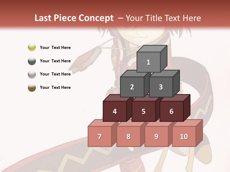 An Anime Character Is Holding A Sword In Her Hand PowerPoint Template