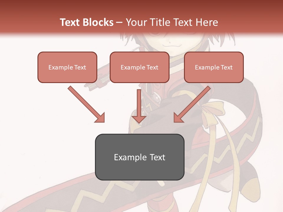 An Anime Character Is Holding A Sword In Her Hand PowerPoint Template