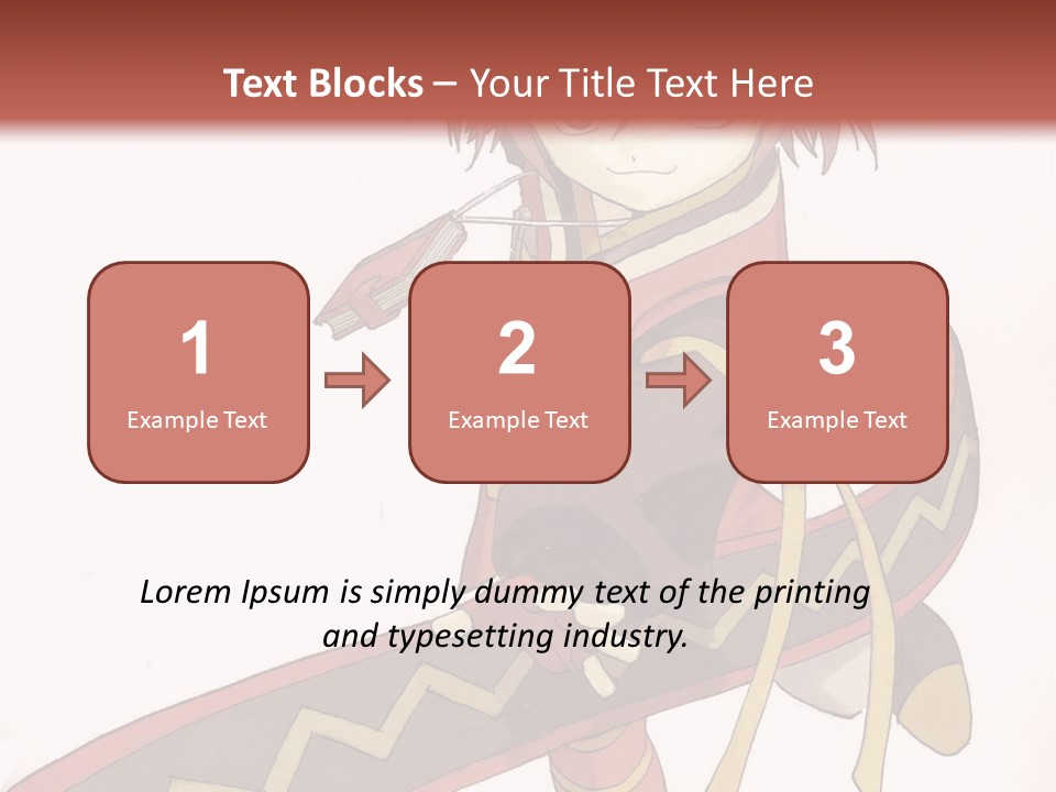 An Anime Character Is Holding A Sword In Her Hand PowerPoint Template