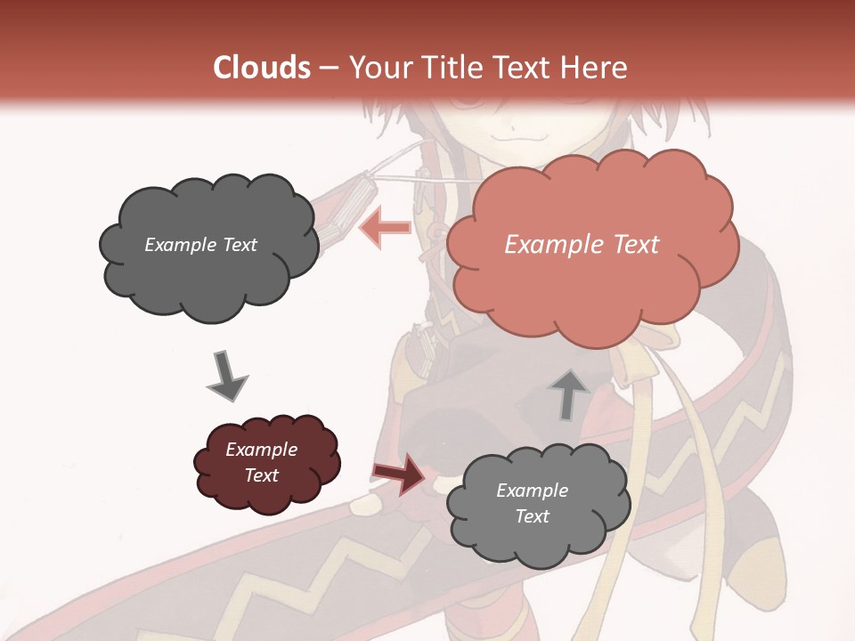 An Anime Character Is Holding A Sword In Her Hand PowerPoint Template