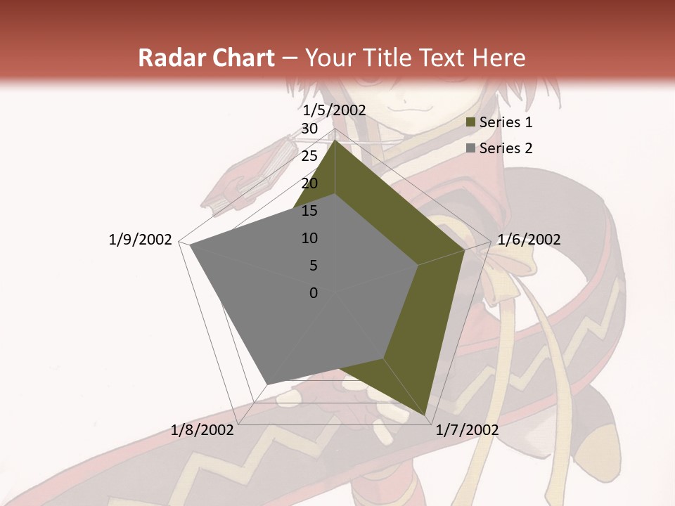 An Anime Character Is Holding A Sword In Her Hand PowerPoint Template