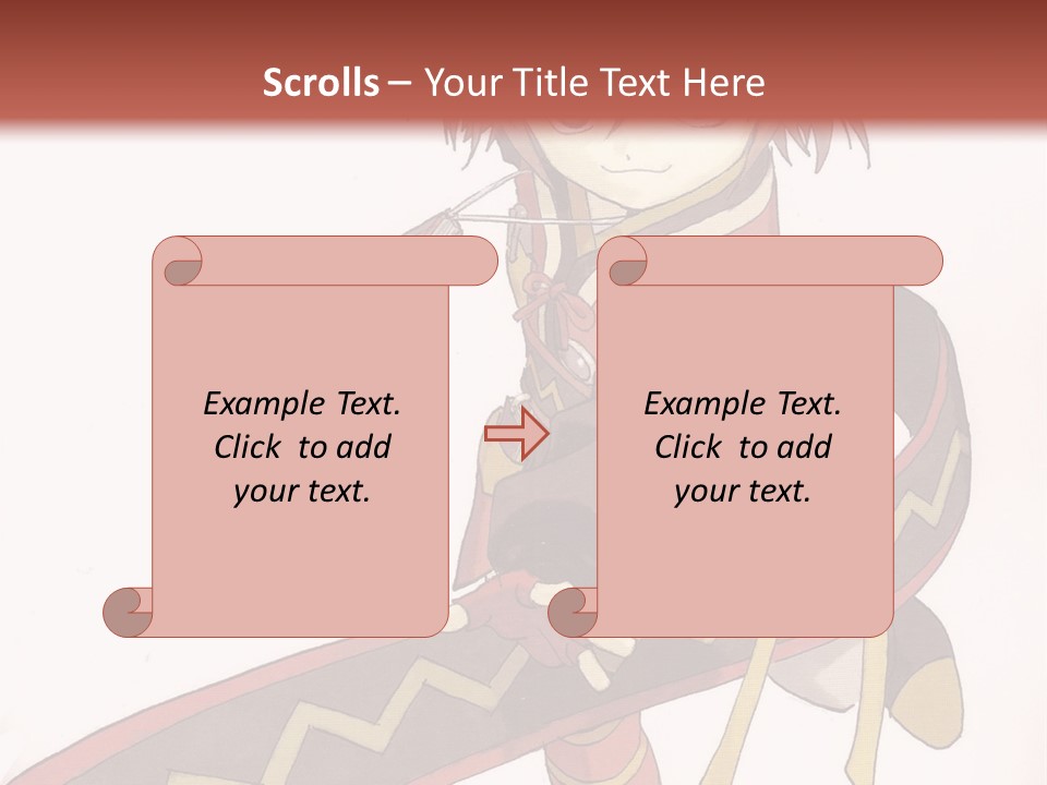 An Anime Character Is Holding A Sword In Her Hand PowerPoint Template