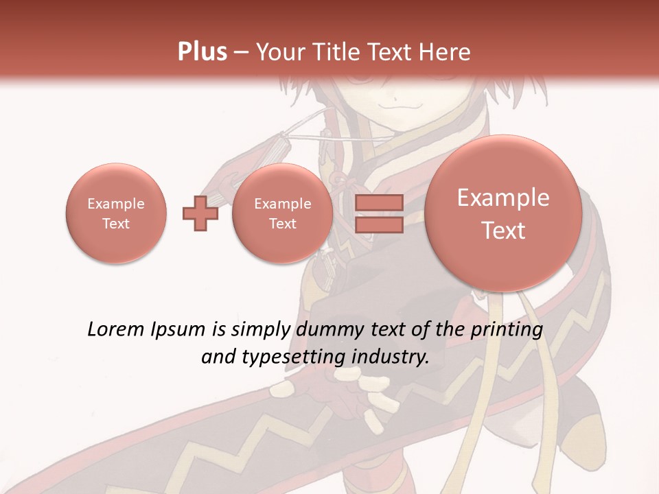 An Anime Character Is Holding A Sword In Her Hand PowerPoint Template