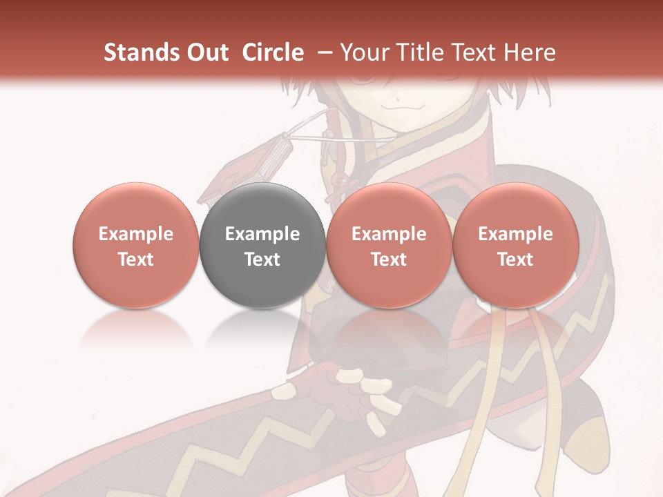 An Anime Character Is Holding A Sword In Her Hand PowerPoint Template