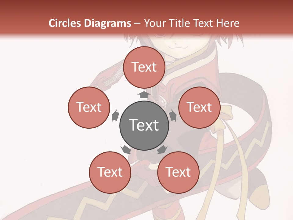 An Anime Character Is Holding A Sword In Her Hand PowerPoint Template