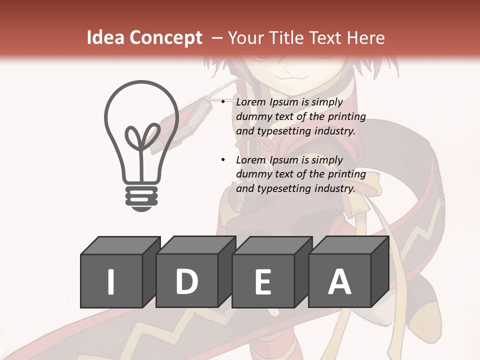 An Anime Character Is Holding A Sword In Her Hand PowerPoint Template