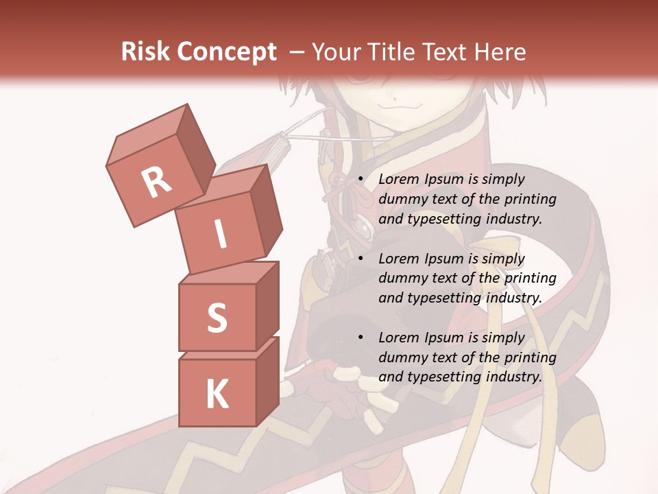 An Anime Character Is Holding A Sword In Her Hand PowerPoint Template