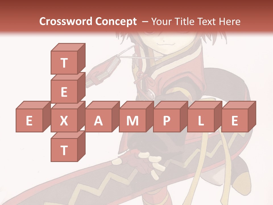 An Anime Character Is Holding A Sword In Her Hand PowerPoint Template