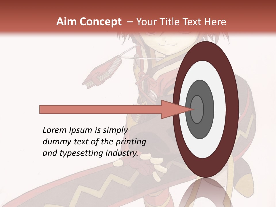An Anime Character Is Holding A Sword In Her Hand PowerPoint Template