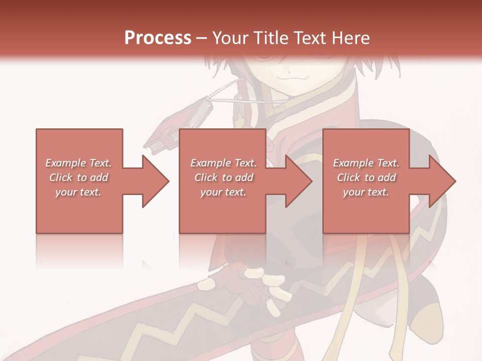 An Anime Character Is Holding A Sword In Her Hand PowerPoint Template