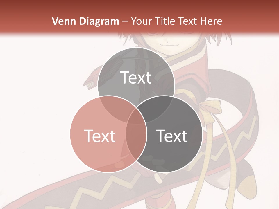 An Anime Character Is Holding A Sword In Her Hand PowerPoint Template
