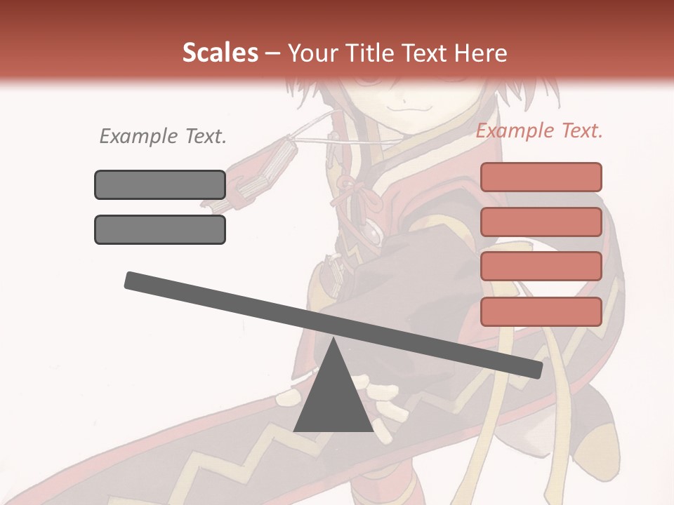 An Anime Character Is Holding A Sword In Her Hand PowerPoint Template