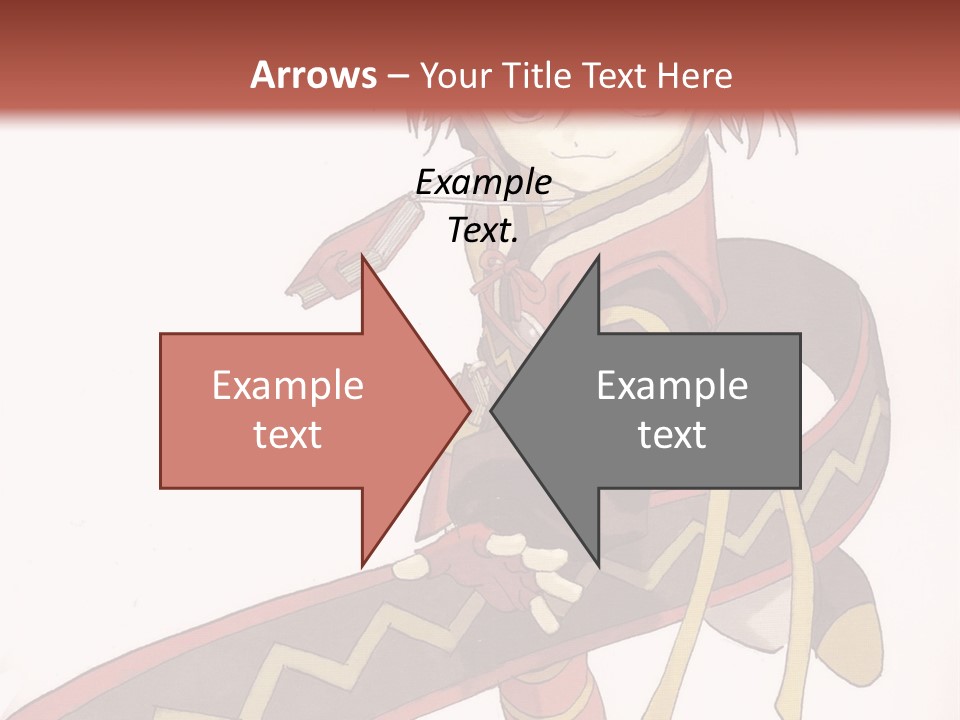 An Anime Character Is Holding A Sword In Her Hand PowerPoint Template