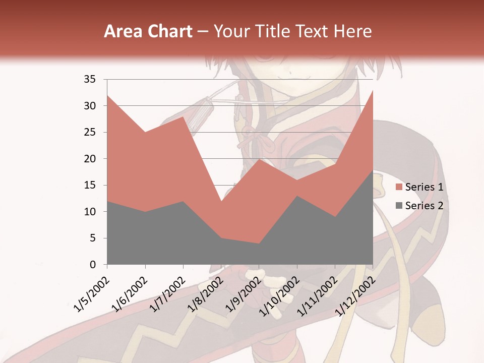 An Anime Character Is Holding A Sword In Her Hand PowerPoint Template