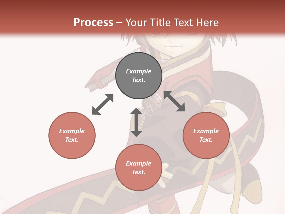 An Anime Character Is Holding A Sword In Her Hand PowerPoint Template