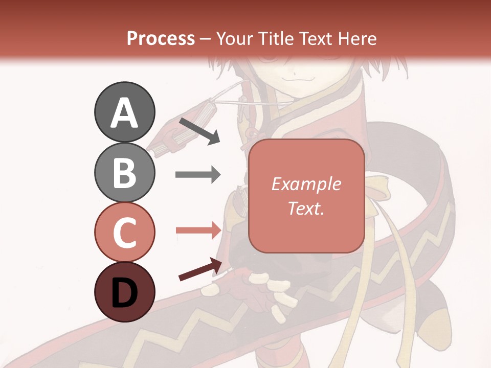 An Anime Character Is Holding A Sword In Her Hand PowerPoint Template