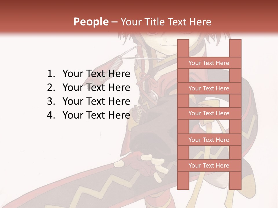 An Anime Character Is Holding A Sword In Her Hand PowerPoint Template