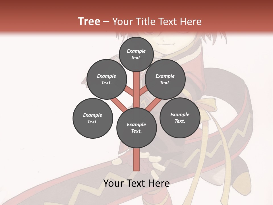 An Anime Character Is Holding A Sword In Her Hand PowerPoint Template