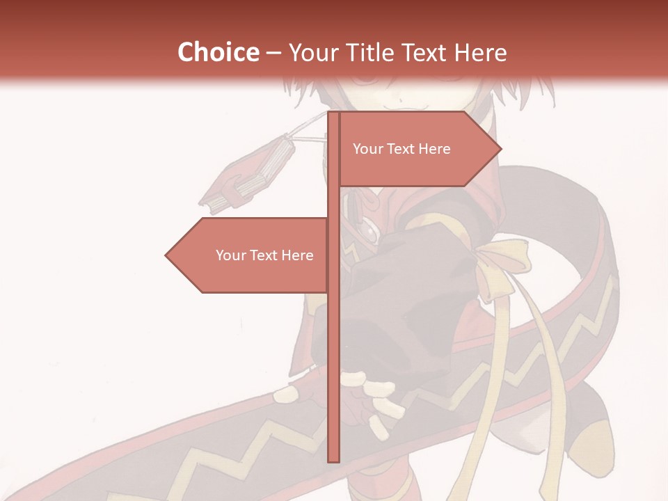 An Anime Character Is Holding A Sword In Her Hand PowerPoint Template