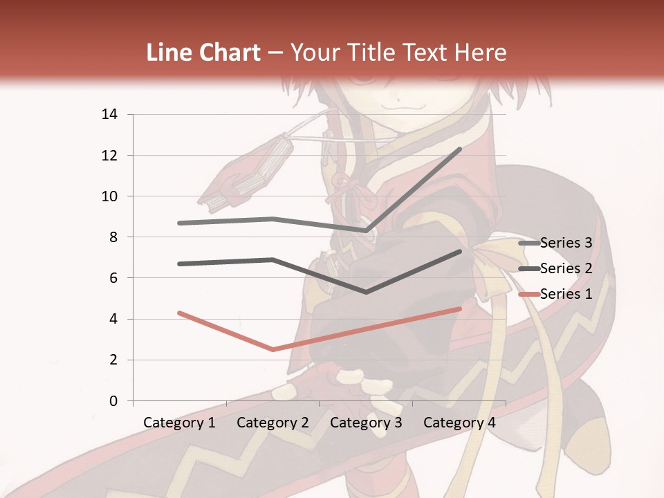 An Anime Character Is Holding A Sword In Her Hand PowerPoint Template