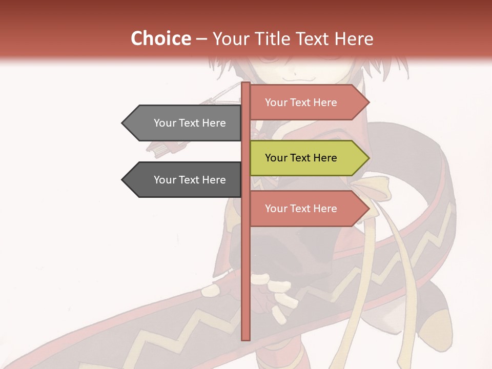 An Anime Character Is Holding A Sword In Her Hand PowerPoint Template