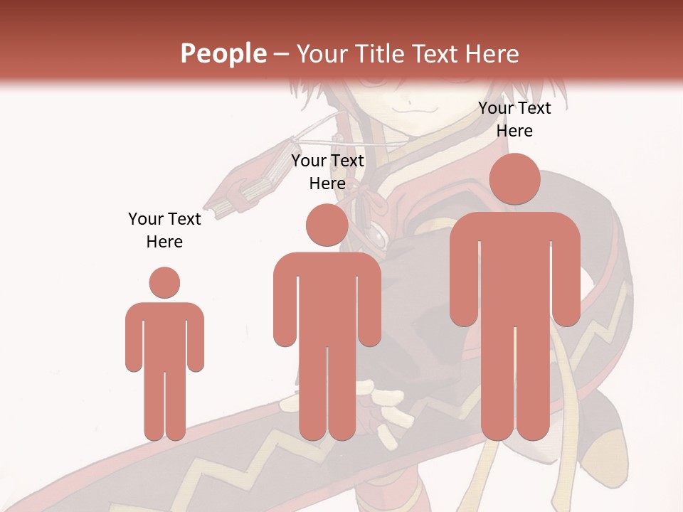 An Anime Character Is Holding A Sword In Her Hand PowerPoint Template