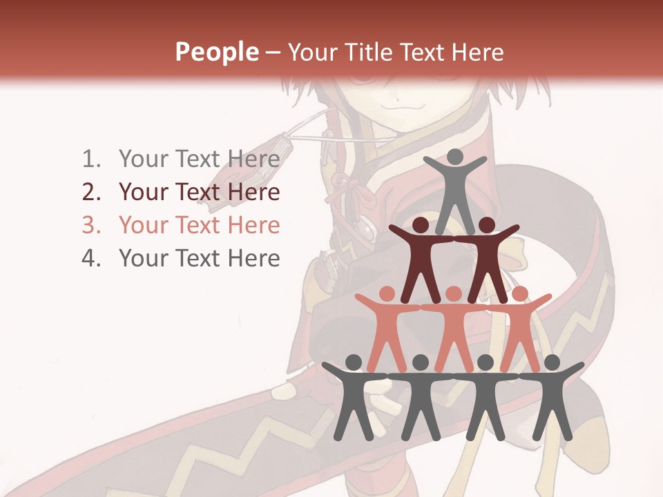 An Anime Character Is Holding A Sword In Her Hand PowerPoint Template