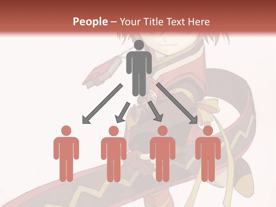 An Anime Character Is Holding A Sword In Her Hand PowerPoint Template