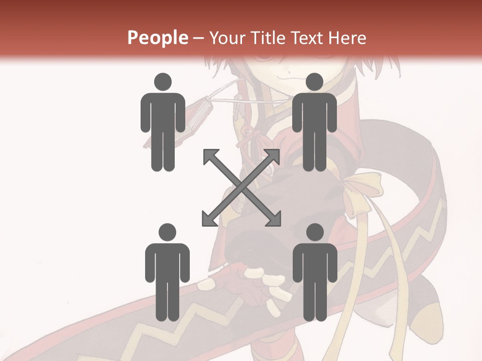 An Anime Character Is Holding A Sword In Her Hand PowerPoint Template