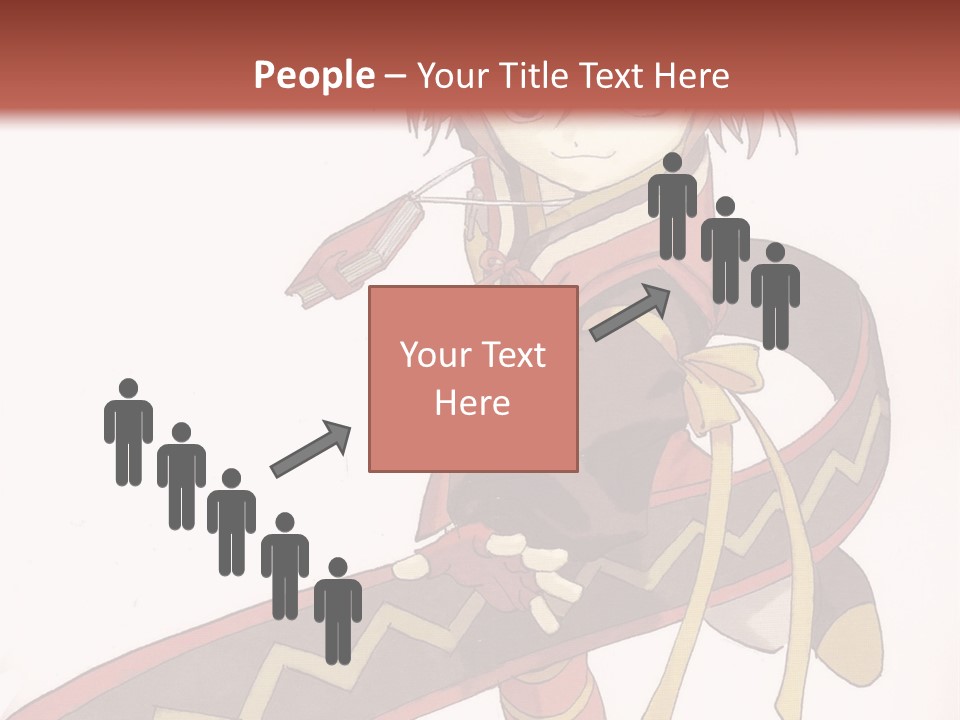 An Anime Character Is Holding A Sword In Her Hand PowerPoint Template