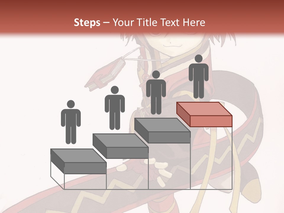 An Anime Character Is Holding A Sword In Her Hand PowerPoint Template
