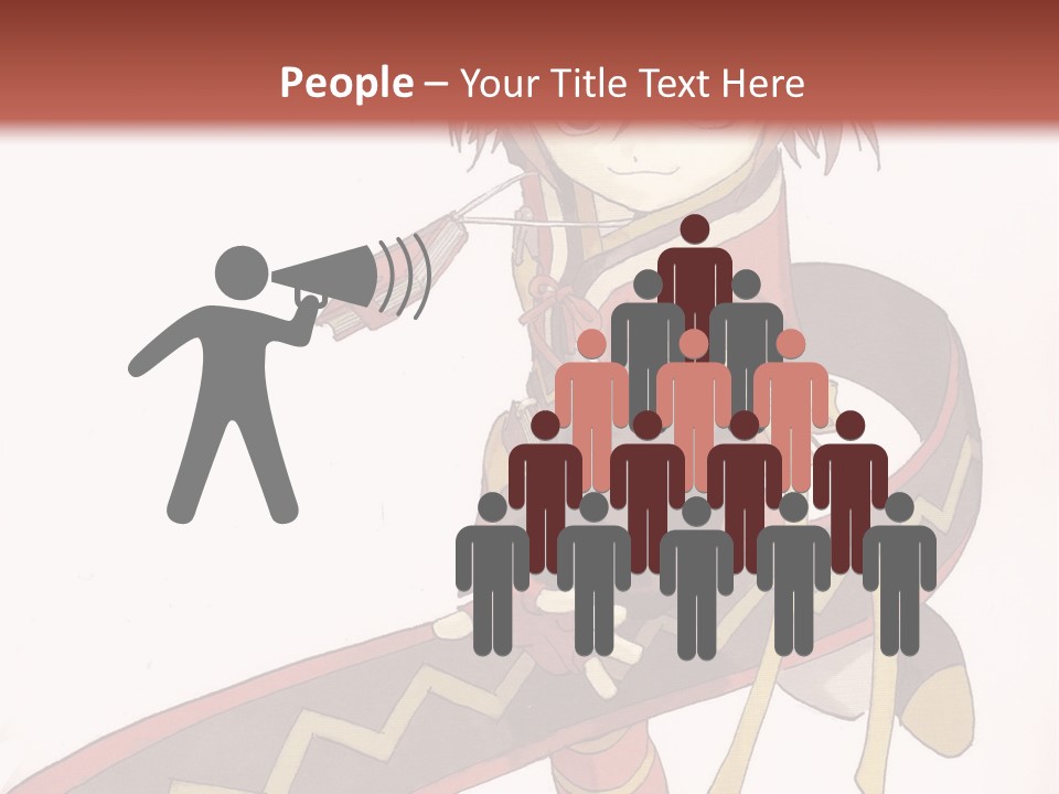 An Anime Character Is Holding A Sword In Her Hand PowerPoint Template