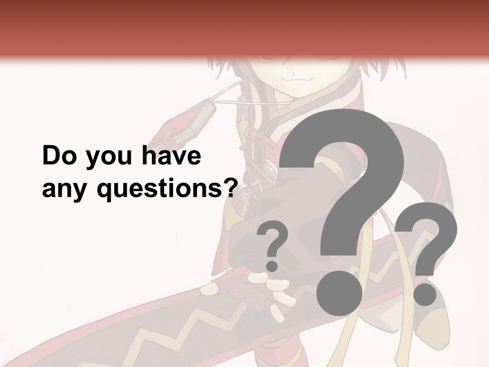 An Anime Character Is Holding A Sword In Her Hand PowerPoint Template