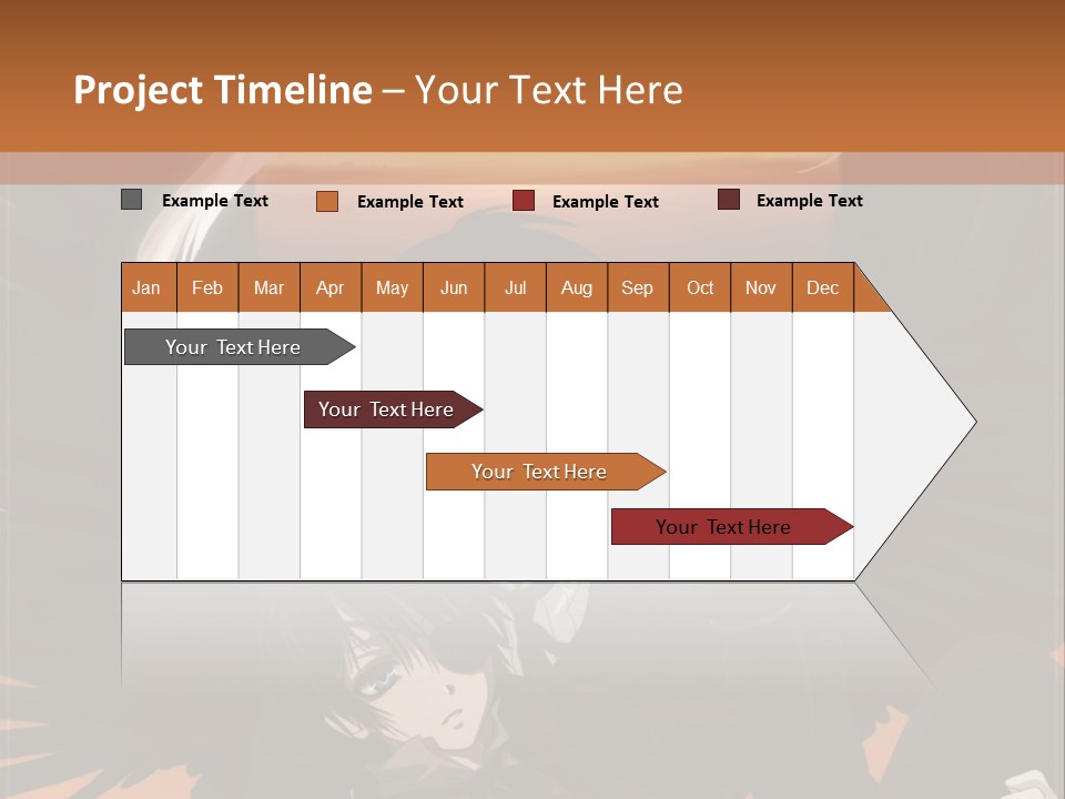 A Couple Of Anime Characters In Front Of An Orange Background PowerPoint Template