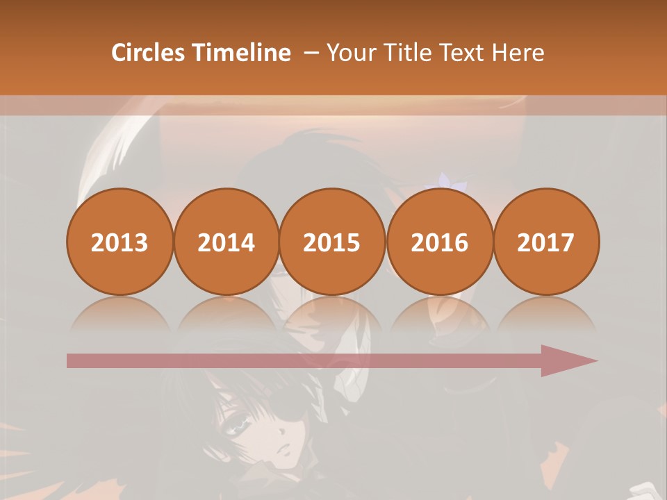 A Couple Of Anime Characters In Front Of An Orange Background PowerPoint Template